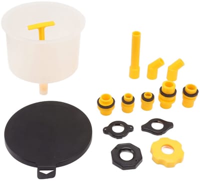 Cosensi - Radiator Coolant Funnel Set - Universele Coolant Set - Geen Rommel - Geel - Auto Vullen - 15 Stukken - Geschikt voor Alle Voertuigen
