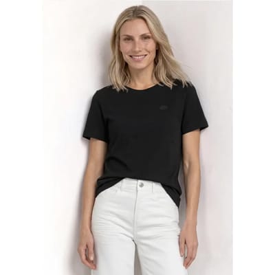 Shirt met ronde hals en geborduurd detail