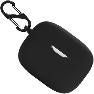 Schokbestendige Silicone Hoes voor Draadloze Oordopjes, Beschermende Case met Sleutelhanger voor JBL Tune 225 TWS/220 TWS (Zwart)