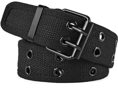 Canvas Web Riem voor Mannen en Vrouwen - Casual Effen Kleur met Dubbele Gaten en Slim Fit