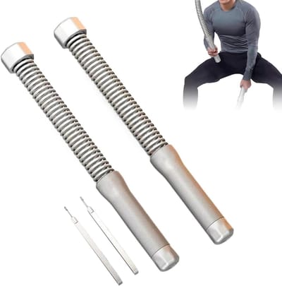 Draadloze Springstokken - Fitness Stokken - Kracht Training - Ergonomisch Handvat - 47 cm - Grijs