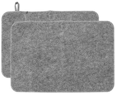 Daity 2-pack - Badmat - dikke vilten saunamat - isolatiemat - comfortabele absorberende mat voor kamer - badkamer（50*33cm）