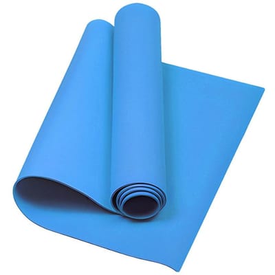 Tapis de Yoga 4mm Antidérapant Tapis de Fitness Actif Mousse Confort Épaisse EVA Tapis de Yoga pour Exercice Yoga et Pilates Tapis de Gymnastique bleu