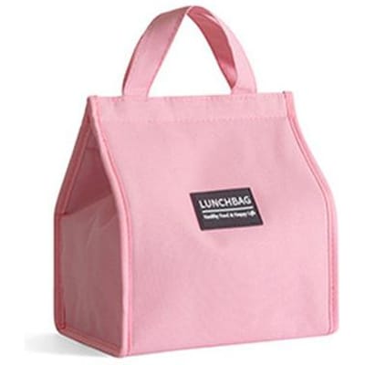 Houd Warm Thermisch Geïsoleerde Lunchtassen Voor Mannen Vrouwen Oxford Doek Bento Box Organizer Draagbare Lunchtas Koeltas Tote Voedsel Opslagzakken roze