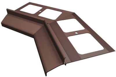 Renoplast® aluminium binnenhoek 135° voor dakgoot profiel K30 bruin | Afwerking van terrassen en balkons | Tegelvloeren op lijmmortel | Waterafvoersystemen hoekprofiel | gepoedercoat