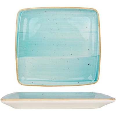 Bonna Serveerschaal - Aqua - Porselein - 22x20 cm - set van 2