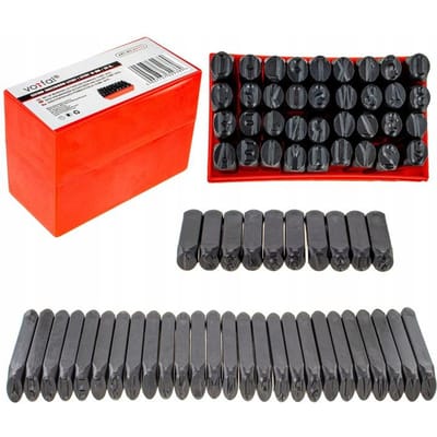 36-delige Stempelset met Cijfers en Letters (10mm)
