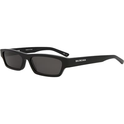 Lunettes de soleil rectangulaires Balenciaga avant-gardistes Lunettes de soleil unisexes BB0075S-001-55 Basic Packaging-Eyeglass Case,55,Black black