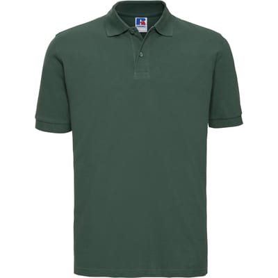 Russell Heren 100% Katoenen Korte Mouw Poloshirt (Fles groen)