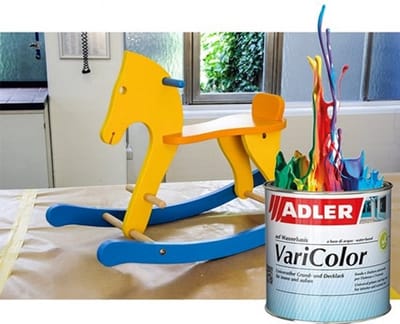 ADLER Varicolor Lakverf RAL 9001 – Crèmewit 375 ml – 2-in-1 Houtverf, Metaalverf en Kunststof Lak voor Binnen & Buiten