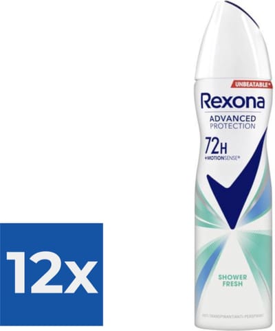 Rexona Deospray - Shower Fresh 150 ml - Voordeelverpakking 12 stuks