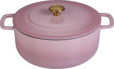 Combekk Gietijzeren Braadpan Ø24cm - 100% Gerecycled - PFAS vrij - Geschikt voor Inductie - 3,8L - Roze