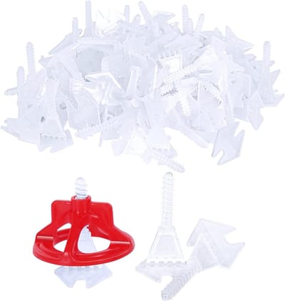 Tegel Nivelleersysteem - Afstandhouders Tegels - Vlakke Vloeren Maken - 1.5mm Nauwkeurigheid - 100 doppen + 300 bases - Wit