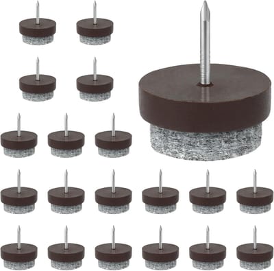 Meubelpads - Vloerbeschermers stoel - Vloeren beschermen - Schroefbevestiging - 20 stuks - Grijs