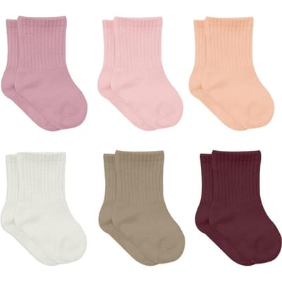 Bistyle Baby Grip Enkelsokken 6 Paar | Sokken van biologisch katoen voor pasgeborenen, baby's en peuters | Enkelsokken voor jongens en meisjes