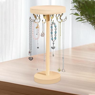 Houten Sieradenstandaard voor Armbanden met 12 Haken - Ideaal voor Thuis, Slaapkamer en Make-up Tafel