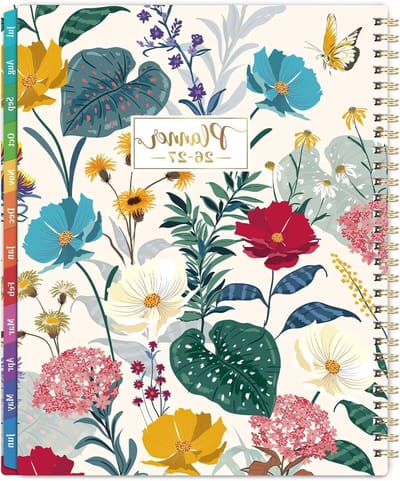 Academische Planner - Agenda 2026-2027 - Tijd Beheer - Wekelijks en Maandelijks - 20.3 cm x 25.4 cm - Wit