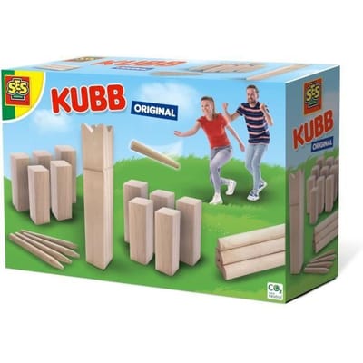 Klassiek Vikingenspel - SES CREATIVE - Kubb Origineel - Concentratiespel schoon