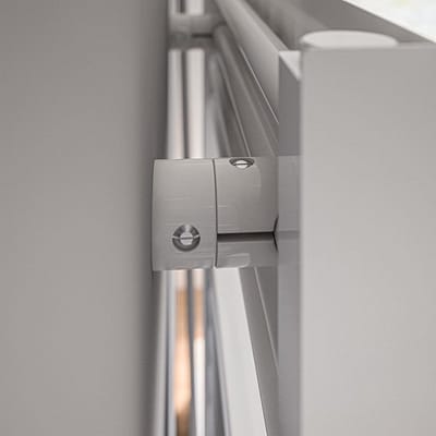 Schulte TURIN - elektrische designradiator - 60x170cm - wit - handdoekdroger - temperatuurregeling aansluiting rechts - 600 Watt