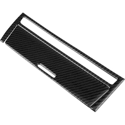 2 pièces Fibre de Carbone Autocollant de Garniture d'Allume-Cigare de Voiture Convient pour Série 3 E46 1998 2005 black