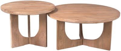 StarFurn Salontafel Guus Naturel Mangohout 60cm