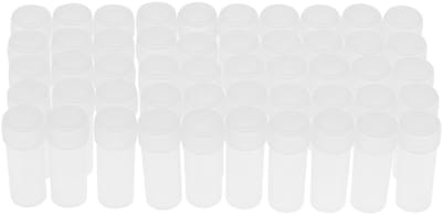 Dailygoods- Monsterfles 50 stuks - 5 ml doorzichtige plastic buizen - Cosmetische container - Laboratoriumflesjes - Goede afdichting - PE-kunststof - Opbergfles