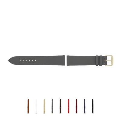 SELVA horlogeband, 14-24 mm, leer, verwisselbaar, vervangende band voor smartwatch, gemaakt in Duitsland