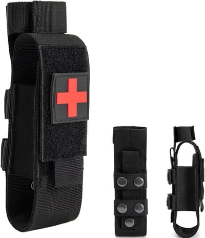 Inovra Plus - Tactische molle tourniquethouder voor buitensporten en noodhulp - Nylon waterbestendig - Kamperen, wandelen, klimmen - Eerste hulp, survivaluitrusting - Politie, leger - EDC - Noodgevallen.
