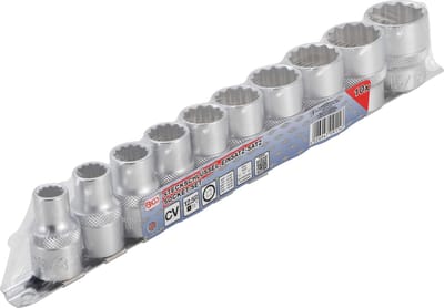 BGS Doppenset 9114 - 1/2" - 10-delig - 12-Kant - 3/8" t/m 15/16"