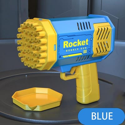 40 Gat Bellenblaas Machine Speelgoed Handheld Geperforeerd Bellen Blaas Pistool/bruiloft Spel/bellen Buiten Speelgoed (Zonder Bellenblaaswater) blue