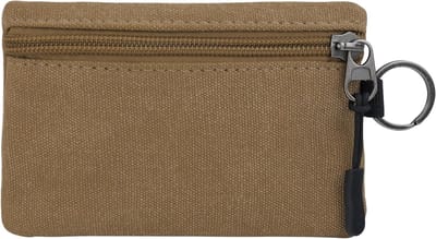 Wasbare Mini Handtas van Canvas, Kleine Portemonnee met Sleutelhanger en Ritsvak, Ideaal voor Dagelijks Gebruik, Winkelen en Reizen in Khaki