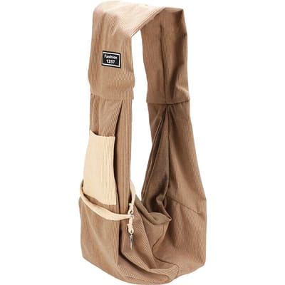 Porte-bébé Chien Élingue Bretelles de Sécurité Réglables Sac de Transport Portable pour Voyage pour Animal de Compagnie de 1.5 à 5.5 kg
