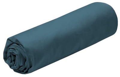 Stof Textiles Hoeslaken Elysee - 1-persoons - 90 x 190 cm - donkerblauw - premium kwaliteit - percal katoen - 30 cm matrasdikte