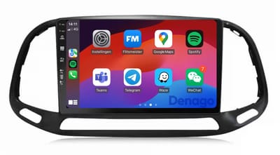CarPlay autoradio geschikt voor Fiat Doblo | 2015 t/m 2021 | Android 13 | Draadloos Apple CarPlay & Android Auto | 9 inch scherm | 2GB + 32GB | QuadCore processor | Denago DNG-A327 | 2025 model | 2015 2016 2017 2018 2019 2020 2021 | Bluetooth & Wifi