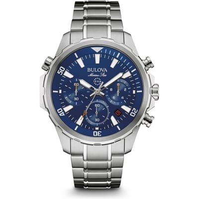Bulova Marine Star 96B256 Quartz Chronograaf Herenhorloge blauw