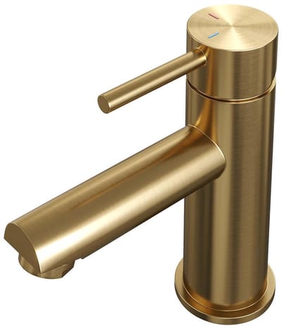 Brauer Gold Edition Lage Opbouw Wastafelmengkraan Model A Goud Geborsteld PVD