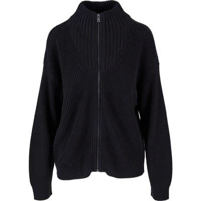Urban Classics - Knitted Zip Cardigan Sweater/trui met rits - 4XL - Zwart