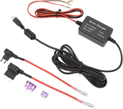 Dash Cam Hardwire Kit - Auto Oplader Adapter - Voertuig Beveiligen - Laagspanningsbeveiliging - 12-30V Naar 5V - Zwart