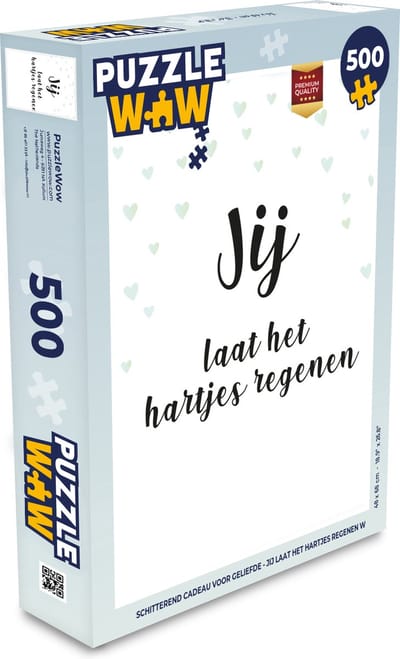 Puzzel Quotes - Liefde - Jij laat het hartjes regenen - Spreuken - Mannen - Vrouwen - Legpuzzel - Puzzel 500 stukjes