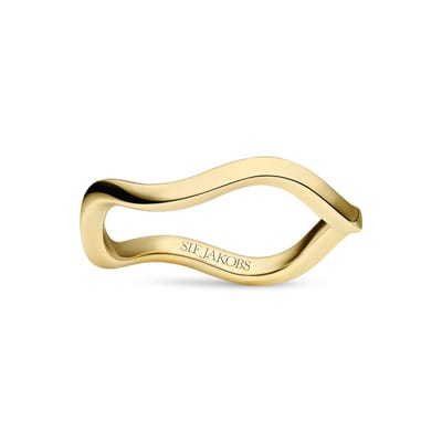 Sif Jakobs - Ellera Waves Pianura Vergulde - SJ - R3869 - YG - Dames - Ring - 54