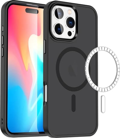 Casify Matte Hoesje geschikt voor MagSafe iPhone 16 Pro Max Hoesje - Mat Zwart