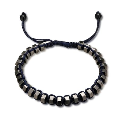 Twice As Nice Armband in edelstaal, blokjes Zilverkleurig 19cm+5cm