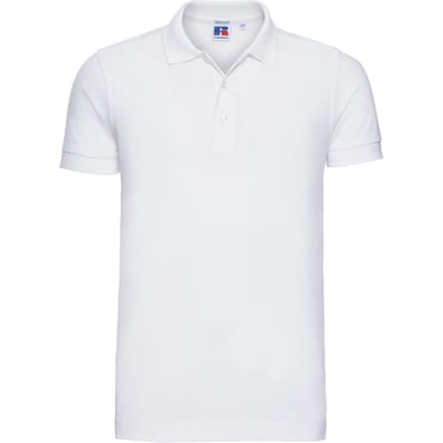 Russell Heren Rekken Korte Mouw Poloshirt (Wit)