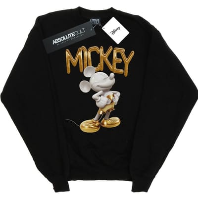 Disney Heren Mickey Mouse Gouden standbeeld Sweatshirt (Zwart)