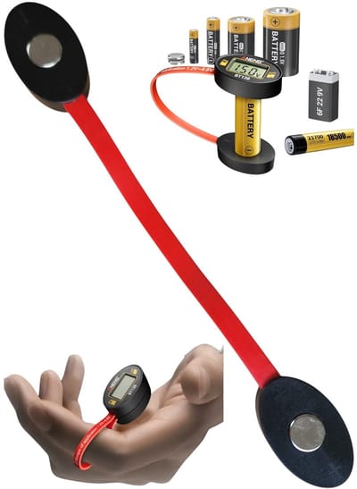 Han‑Bar® Digitale Batterijtester – Universele Capaciteitstester - LCD Display - Meet snel en nauwkeurig de resterende capaciteit van al jouw batterijen – van AAA tot lithium!