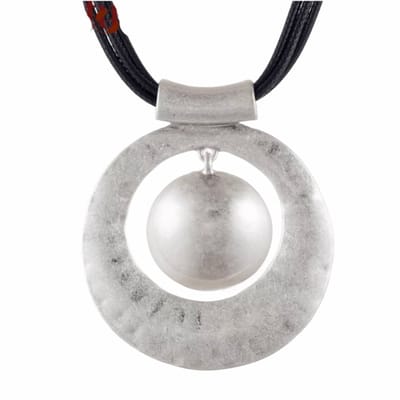 Ketting-Prudy-zilverkleur zwart - Charme Bijoux