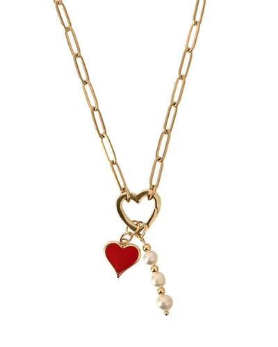 Handgemaakt Heart of Elegance Ketting - 18k Verguld - Roestvrij staal - Bedelketting - Nikkelvrij - Ketting dames - Waterproof - Sieraden voor vrouwen - cadeau