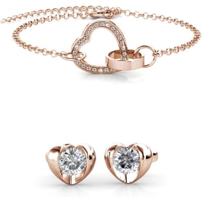Simply Love Vergrendelde Hartenset en Doos - Kristal