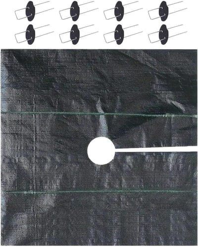 Grondafdekking Tuindoek - Bodembedekker Grasdoek - Onkruid Vrij Houden - Bevordert Gezonde Wortels - 12 x 12 m - Zwart