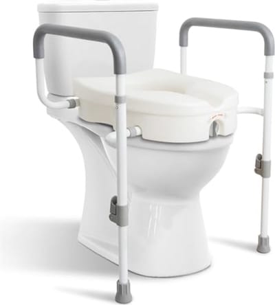 Verhoogde Toiletbril met Handgrepen - Veiligheid en Comfort voor Senioren